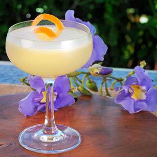 Cocktail and flowers